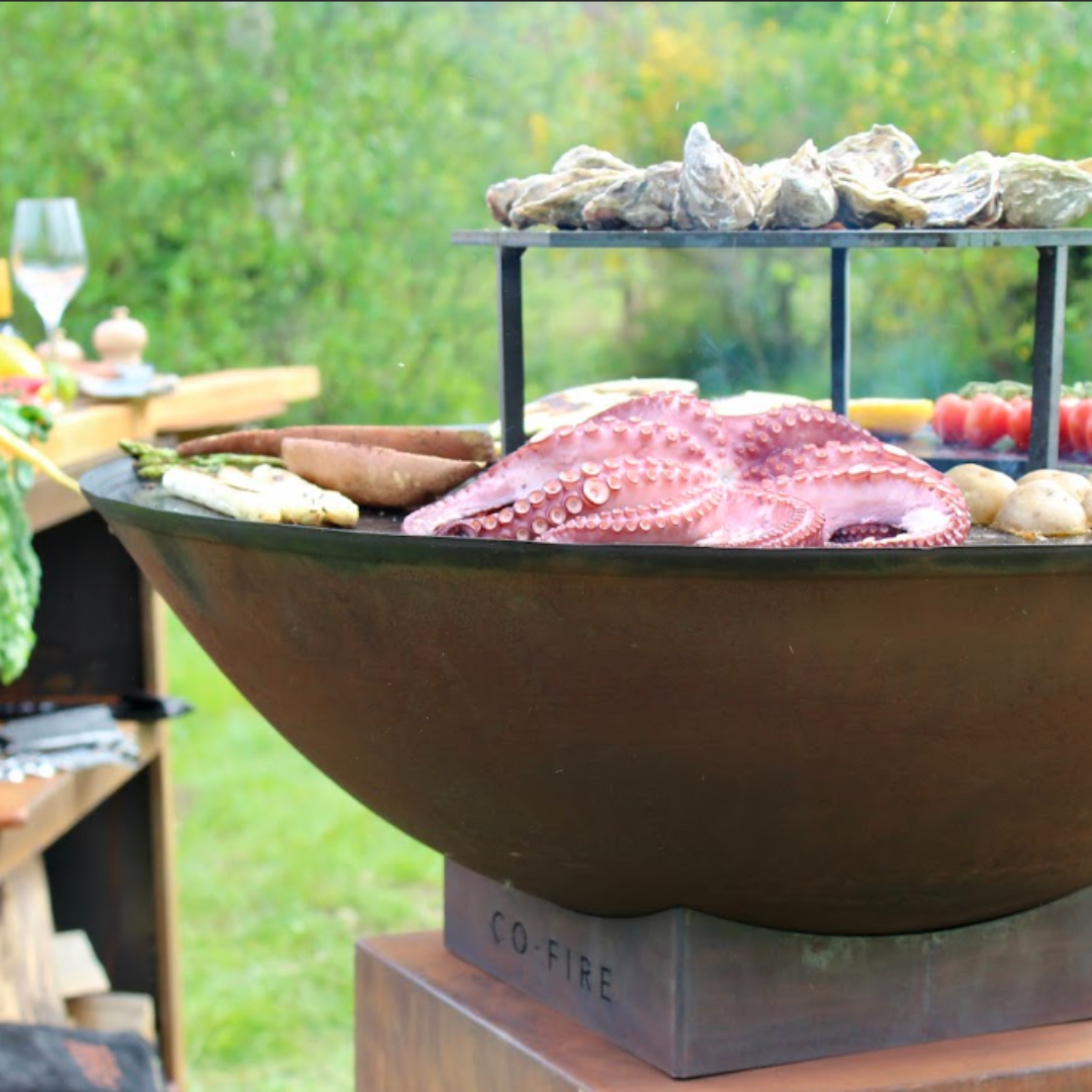 afbeelding co-fire met eten erop