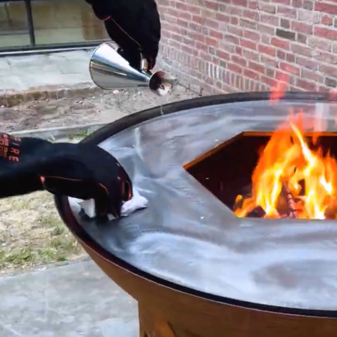 co-fire inbranden voor gebruik met olie en doek 