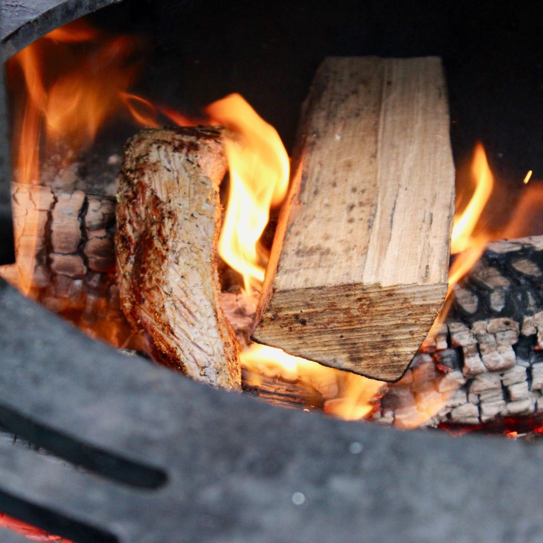 grillring aansteken vuur hout